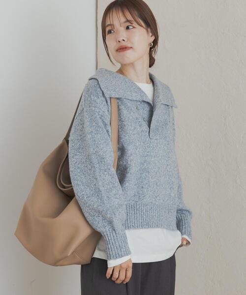 変形カラーニットプルオーバー（ニット/セーター）｜URBAN RESEARCH