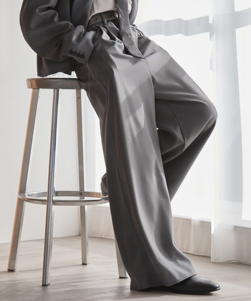 Spielio(シュピーリオ)の「【Spielio】Distressed fade design slacks/ダメージ加工フェードデザインスラックス(スラックス・メンズ・ブラック/グレー・L/M/S)」の12枚目の写真