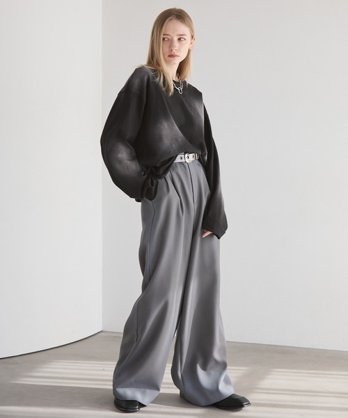 Spielio(シュピーリオ)の「【Spielio】Distressed fade design slacks/ダメージ加工フェードデザインスラックス(スラックス・メンズ・ブラック/グレー・L/M/S)」の16枚目の写真