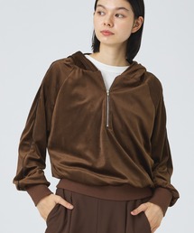 NOMINE | 【NOMINE】【セットアップ】ベロアハーフジップ フーディー パーカー(パーカー)