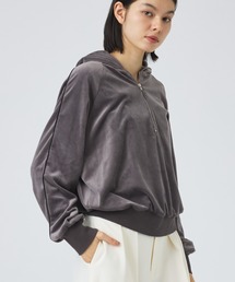 NOMINE | 【NOMINE】【セットアップ】ベロアハーフジップ フーディー パーカー(パーカー)