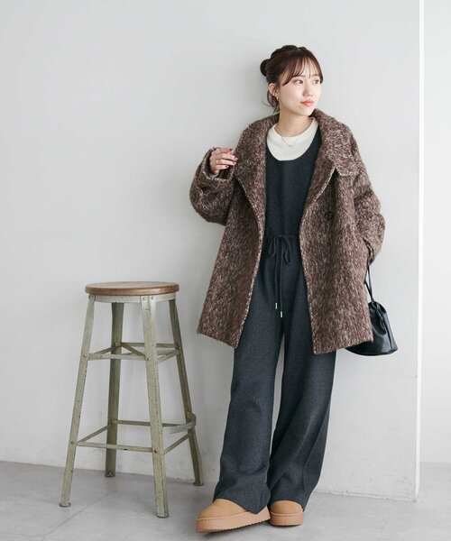 Discoat ジャギーミドルコート Discoat（ディスコート） コート アウター 「着こなしやすい」ステン