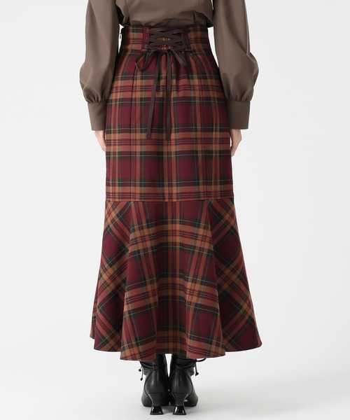 31 Sons de mode（トランテアン　ソン　ドゥ　モード）の「2025秋冬新作 アシメティアードマーメイドスカート（スカート・レディース・ブラウン/ブルー/レッド・S/M）」の6枚目の写真