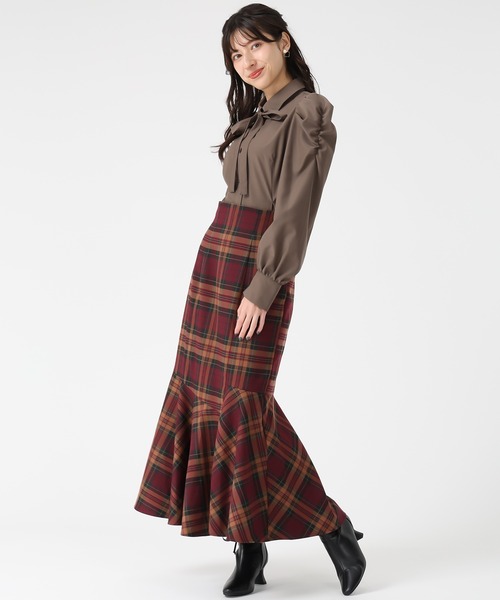 31 Sons de mode（トランテアン　ソン　ドゥ　モード）の「2025秋冬新作 アシメティアードマーメイドスカート（スカート・レディース・ブラウン/ブルー/レッド・S/M）」の12枚目の写真