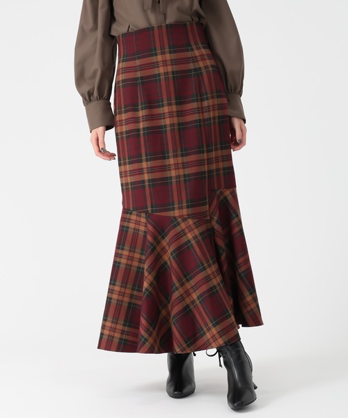 31 Sons de mode（トランテアン　ソン　ドゥ　モード）の「2025秋冬新作 アシメティアードマーメイドスカート（スカート・レディース・ブラウン/ブルー/レッド・S/M）」の4枚目の写真