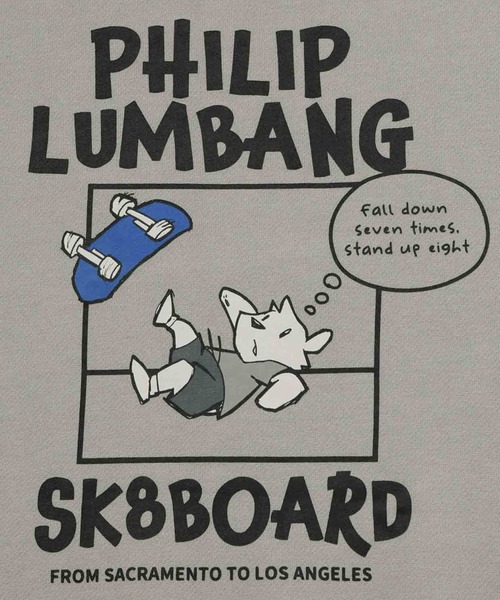 Philip Lumbang(フィリップランバン)の「【Philip Lumbang/フィリップ・ランバン】 リラックスFITトレーナー(スウェット・メンズ・チャコールグレー/ブルー/グレイッシュベージュ/ブラック/ホワイト・M/L/XL)」の11枚目の写真