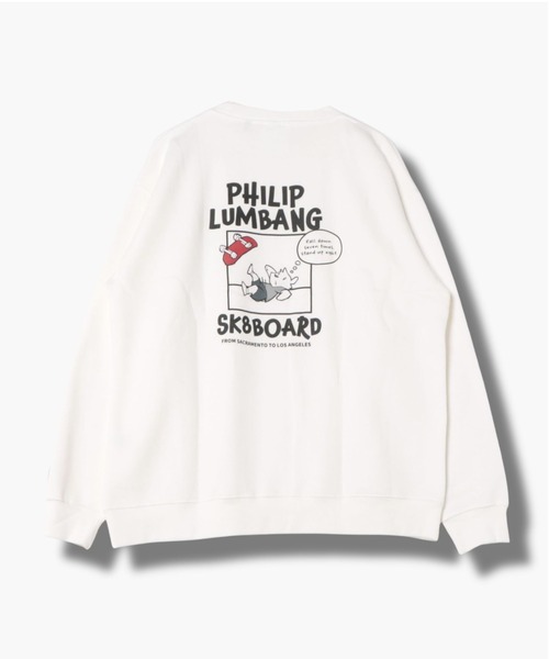 Philip Lumbang(フィリップランバン)の「【Philip Lumbang/フィリップ・ランバン】 リラックスFITトレーナー(スウェット・メンズ・チャコールグレー/ブルー/グレイッシュベージュ/ブラック/ホワイト・M/L/XL)」の16枚目の写真