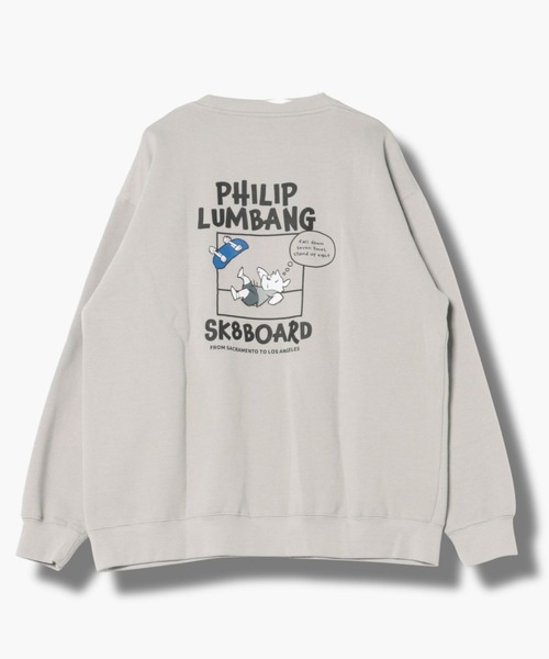 Philip Lumbang(フィリップランバン)の「【Philip Lumbang/フィリップ・ランバン】 リラックスFITトレーナー(スウェット・メンズ・チャコールグレー/ブルー/グレイッシュベージュ/ブラック/ホワイト・M/L/XL)」の22枚目の写真