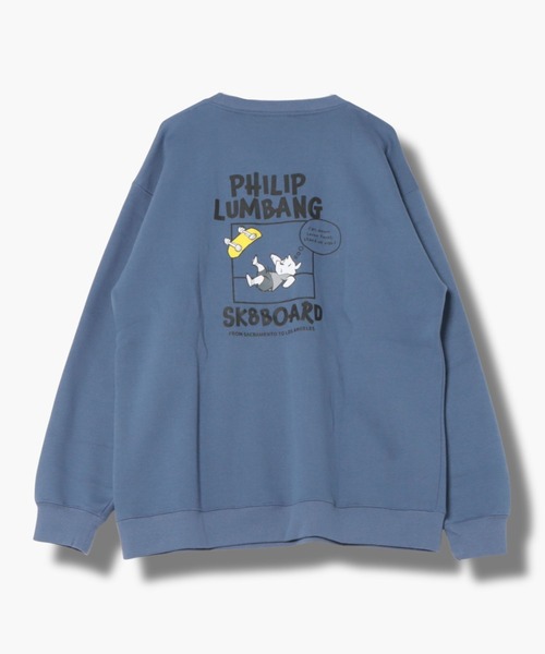 Philip Lumbang(フィリップランバン)の「【Philip Lumbang/フィリップ・ランバン】 リラックスFITトレーナー(スウェット・メンズ・チャコールグレー/ブルー/グレイッシュベージュ/ブラック/ホワイト・M/L/XL)」の14枚目の写真