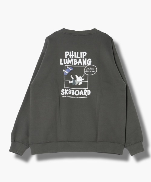 Philip Lumbang(フィリップランバン)の「【Philip Lumbang/フィリップ・ランバン】 リラックスFITトレーナー(スウェット・メンズ・チャコールグレー/ブルー/グレイッシュベージュ/ブラック/ホワイト・M/L/XL)」の20枚目の写真