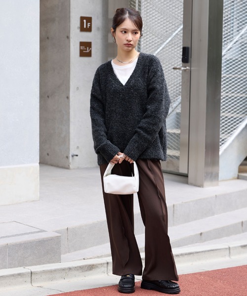 トップス MGS シボジャカードタックギャザートップス【洗濯機洗い可】（カットソー