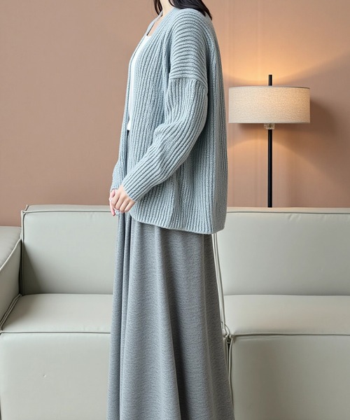 cammie(キャミー)の「ゆるフレアスカート(スカート・レディース・ブラック/グレー・M/L)」の5枚目の写真