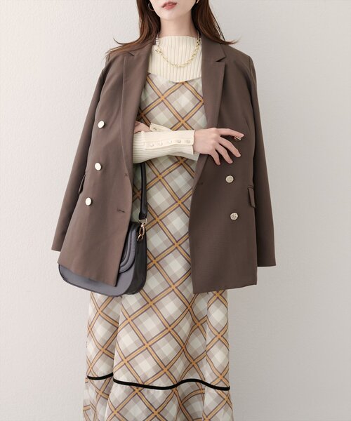 natural couture（ナチュラルクチュール）の「ベロア切り替えキャミワンピース（ワンピース・レディース・ブラウン/ブラウン系その他・FREE）」の10枚目の写真