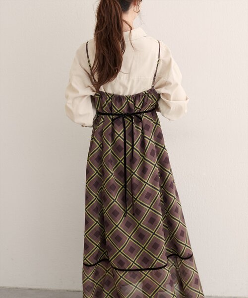 natural couture（ナチュラルクチュール）の「ベロア切り替えキャミワンピース（ワンピース・レディース・ブラウン/ブラウン系その他・FREE）」の11枚目の写真