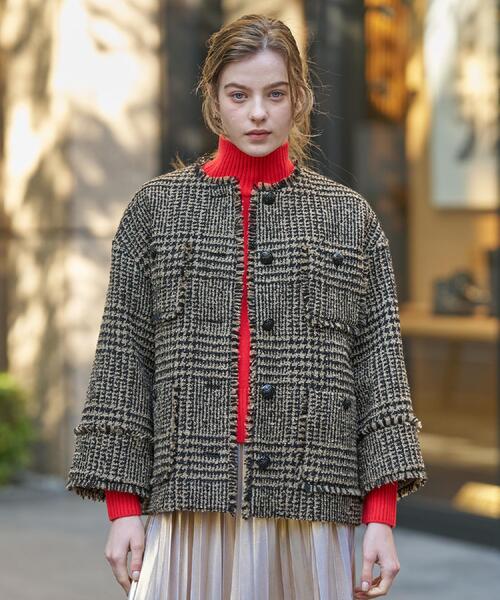 ドレステリア ブラックツイードショートジャケット ドレステリア ブラックツイードショートジャケット ドレステリア