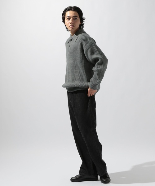 niko and...(ニコアンド)の「両畦ニットポロプルオーバー(ニット/セーター・メンズ・レッド/グレー/ネイビー・MEDIUM/LARGE)」の17枚目の写真