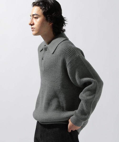 niko and...(ニコアンド)の「両畦ニットポロプルオーバー(ニット/セーター・メンズ・レッド/グレー/ネイビー・MEDIUM/LARGE)」の18枚目の写真