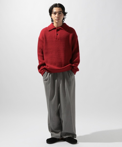 セール】両畦ニットポロプルオーバー（ニット/セーター）｜niko and