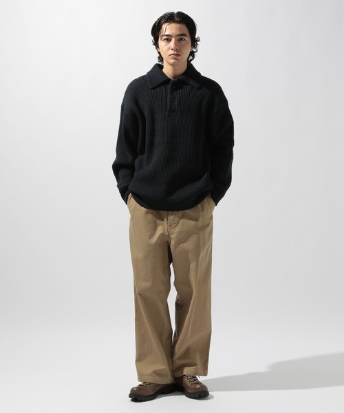 niko and...(ニコアンド)の「両畦ニットポロプルオーバー(ニット/セーター・メンズ・レッド/グレー/ネイビー・MEDIUM/LARGE)」の19枚目の写真