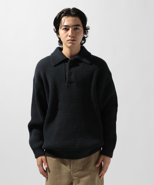 niko and...(ニコアンド)の「両畦ニットポロプルオーバー(ニット/セーター・メンズ・レッド/グレー/ネイビー・MEDIUM/LARGE)」の6枚目の写真