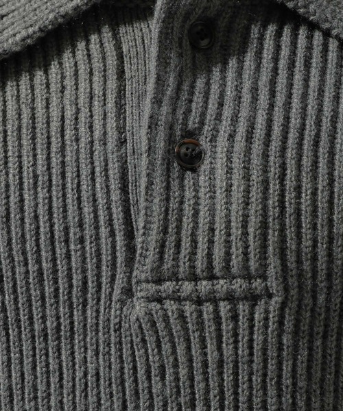 niko and...(ニコアンド)の「両畦ニットポロプルオーバー(ニット/セーター・メンズ・レッド/グレー/ネイビー・MEDIUM/LARGE)」の13枚目の写真