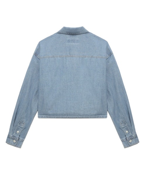 A BATHING APE（アベイシングエイプ）の「WASHED DENIM CROP SHIRT（シャツ/ブラウス・レディース・ライトインディゴブルー/インディゴブルー・FREE）」の4枚目の写真