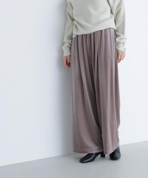 NATURAL BEAUTY BASIC(ナチュラルビューティーベーシック)の「◇ベロアイージーパンツ(その他パンツ・レディース・ブラック/グレイッシュベージュ・MEDIUM/P/S)」の18枚目の写真