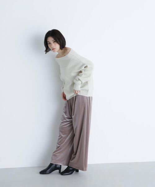 NATURAL BEAUTY BASIC(ナチュラルビューティーベーシック)の「◇ベロアイージーパンツ(その他パンツ・レディース・ブラック/グレイッシュベージュ・MEDIUM/P/S)」の16枚目の写真