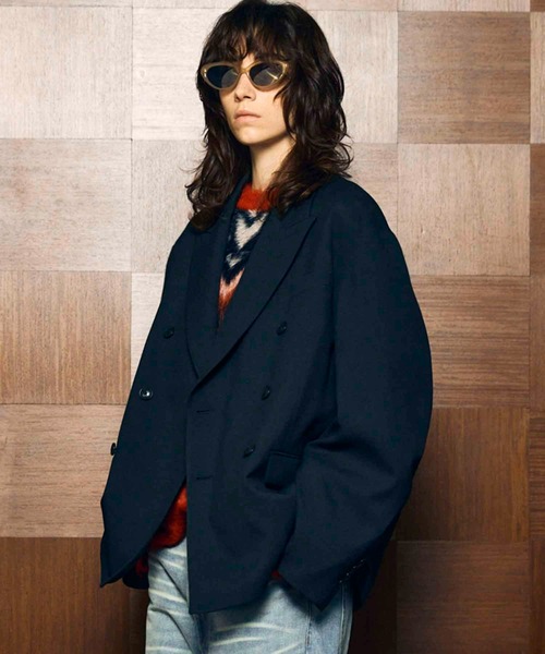 MAISON SPECIAL（メゾンスペシャル）の「《UNISEX》Toro-washer Prime-Ove Double Jacket/トロワッシャープライムオーバーダブルジャケット【MAISON SPECIAL/メゾンスペシャル】■セットアップ対応■（テーラードジャケット・メンズ・ブラック/チャコールグレー/ブラウン/グレイッシュベージュ・0/1/2）」の2枚目の写真