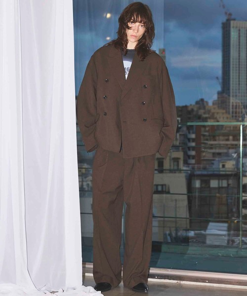 MAISON SPECIAL（メゾンスペシャル）の「《UNISEX》Toro-washer Prime-Ove Double Jacket/トロワッシャープライムオーバーダブルジャケット【MAISON SPECIAL/メゾンスペシャル】■セットアップ対応■（テーラードジャケット・メンズ・ブラック/チャコールグレー/ブラウン/グレイッシュベージュ・0/1/2）」の5枚目の写真