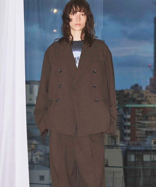 MAISON SPECIAL（メゾンスペシャル）の「《UNISEX》Toro-washer Prime-Ove Double Jacket/トロワッシャープライムオーバーダブルジャケット【MAISON SPECIAL/メゾンスペシャル】■セットアップ対応■（テーラードジャケット・メンズ・ブラック/チャコールグレー/ブラウン/グレイッシュベージュ・0/1/2）」の10枚目の写真