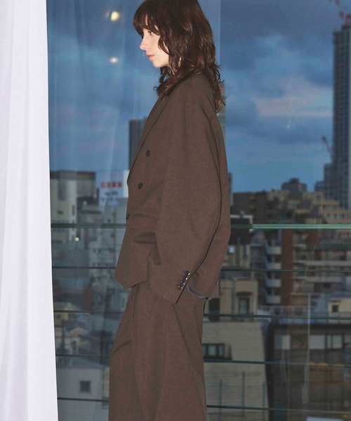 MAISON SPECIAL（メゾンスペシャル）の「《UNISEX》Toro-washer Prime-Ove Double Jacket/トロワッシャープライムオーバーダブルジャケット【MAISON SPECIAL/メゾンスペシャル】■セットアップ対応■（テーラードジャケット・メンズ・ブラック/チャコールグレー/ブラウン/グレイッシュベージュ・0/1/2）」の11枚目の写真