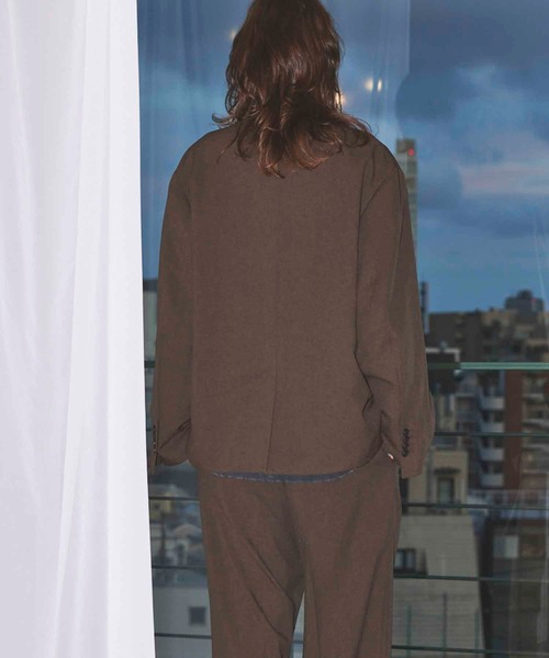 MAISON SPECIAL（メゾンスペシャル）の「《UNISEX》Toro-washer Prime-Ove Double Jacket/トロワッシャープライムオーバーダブルジャケット【MAISON SPECIAL/メゾンスペシャル】■セットアップ対応■（テーラードジャケット・メンズ・ブラック/チャコールグレー/ブラウン/グレイッシュベージュ・0/1/2）」の12枚目の写真