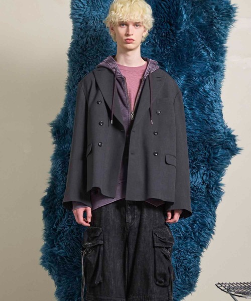 MAISON SPECIAL（メゾンスペシャル）の「《UNISEX》Toro-washer Prime-Ove Double Jacket/トロワッシャープライムオーバーダブルジャケット【MAISON SPECIAL/メゾンスペシャル】■セットアップ対応■（テーラードジャケット・メンズ・ブラック/チャコールグレー/ブラウン/グレイッシュベージュ・0/1/2）」の16枚目の写真