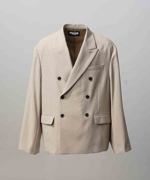 MAISON SPECIAL（メゾンスペシャル）の「《UNISEX》Toro-washer Prime-Ove Double Jacket/トロワッシャープライムオーバーダブルジャケット【MAISON SPECIAL/メゾンスペシャル】■セットアップ対応■（テーラードジャケット・メンズ・ブラック/チャコールグレー/ブラウン/グレイッシュベージュ・0/1/2）」の22枚目の写真