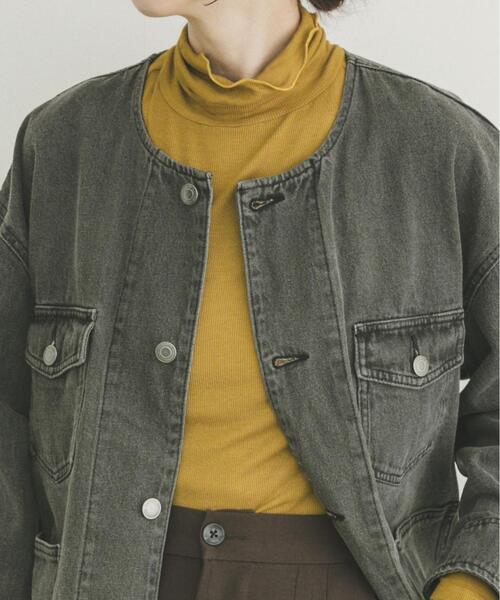 ITEMS URBANRESEARCH（アイテムズ アーバンリサーチ）の「リブタートルネックカットソー（Tシャツ/カットソー・レディース・ホワイト/マスタード/ブラック・FREE）」の13枚目の写真