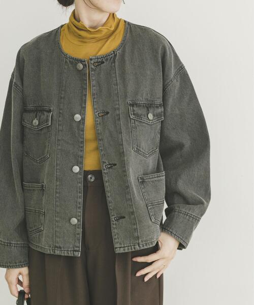 ITEMS URBANRESEARCH（アイテムズ アーバンリサーチ）の「リブタートルネックカットソー（Tシャツ/カットソー・レディース・ホワイト/マスタード/ブラック・FREE）」の15枚目の写真