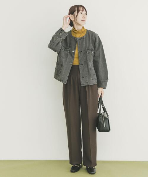 ITEMS URBANRESEARCH（アイテムズ アーバンリサーチ）の「リブタートルネックカットソー（Tシャツ/カットソー・レディース・ホワイト/マスタード/ブラック・FREE）」の16枚目の写真