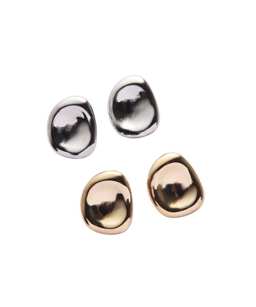 AKTE（アクテ）の「ニュアンスオーバルピアス（ピアス（両耳用）・レディース・シルバー/ゴールド・FREE）」の6枚目の写真