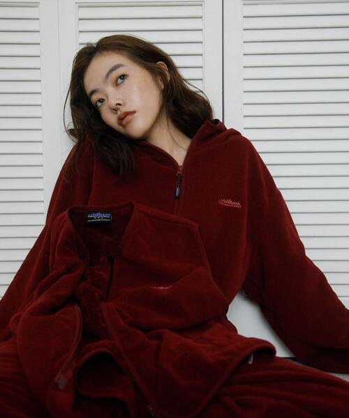 THOUSAND MILE（サウザンドマイル）の「『別注』THOUSAND MILE×URBAN RESEARCH　KNIT FREECE HF-ZIP HOODIE（パーカー・レディース・ブラック/オフホワイト/ボルドー・MEDIUM/LARGE）」の15枚目の写真