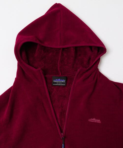 THOUSAND MILE（サウザンドマイル）の「『別注』THOUSAND MILE×URBAN RESEARCH　KNIT FREECE HF-ZIP HOODIE（パーカー・レディース・ブラック/オフホワイト/ボルドー・MEDIUM/LARGE）」の20枚目の写真