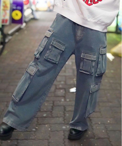 GALFY（ガルフィー）の「GA×GALFY-安定の別注デニムカーゴパンツ（カーゴパンツ・メンズ・ブラウン/インディゴブルー/ブラック・XL/L）」の3枚目の写真