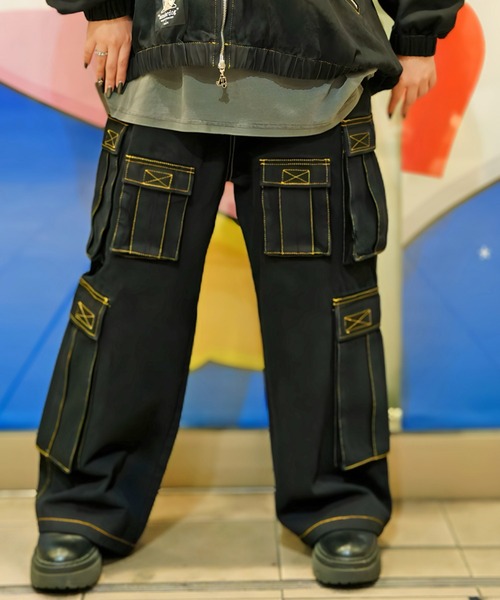 GALFY（ガルフィー）の「GA×GALFY-安定の別注デニムカーゴパンツ（カーゴパンツ・メンズ・ブラウン/インディゴブルー/ブラック・XL/L）」の5枚目の写真