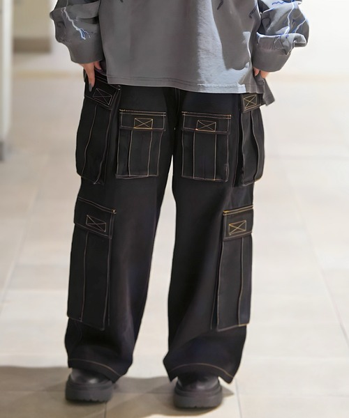GALFY（ガルフィー）の「GA×GALFY-安定の別注デニムカーゴパンツ（カーゴパンツ・メンズ・ブラウン/インディゴブルー/ブラック・XL/L）」の6枚目の写真