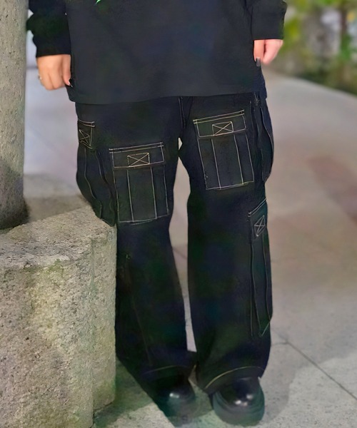 GALFY（ガルフィー）の「GA×GALFY-安定の別注デニムカーゴパンツ（カーゴパンツ・メンズ・ブラウン/インディゴブルー/ブラック・XL/L）」の4枚目の写真