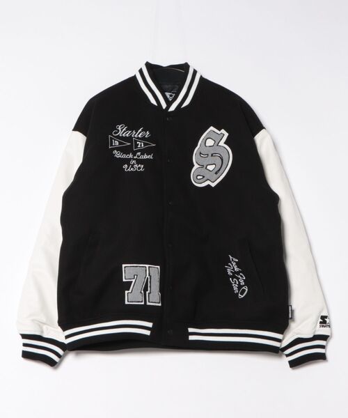 セール】【STARTER】フェイクメルトン袖PU中綿スタジャン ST-ST223