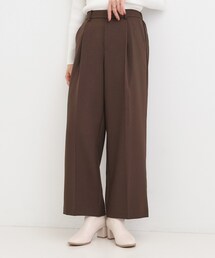 DRESKIP | 【洗える/S-LL/セットアップ可】脚のラインをきれいに魅せる センタープレスワイドパンツ(その他パンツ)