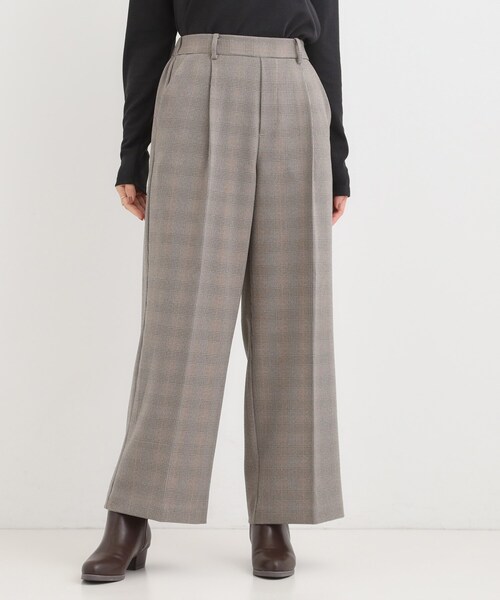 DRESKIP（ドレスキップ）の「【洗濯機可/S-LL/セットアップ可】脚のラインをきれいに魅せる センタープレスワイドパンツ（その他パンツ・レディース・ブラウン系その他/ネイビー/グレー系1・01/02/03/04）」の17枚目の写真