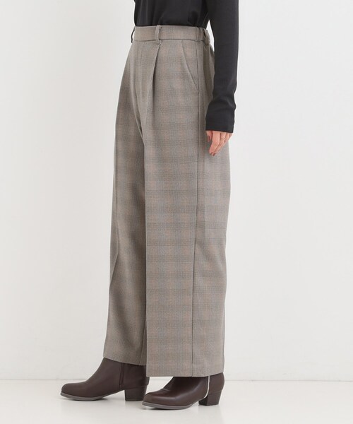 DRESKIP（ドレスキップ）の「【洗濯機可/S-LL/セットアップ可】脚のラインをきれいに魅せる センタープレスワイドパンツ（その他パンツ・レディース・ブラウン系その他/ネイビー/グレー系1・01/02/03/04）」の16枚目の写真