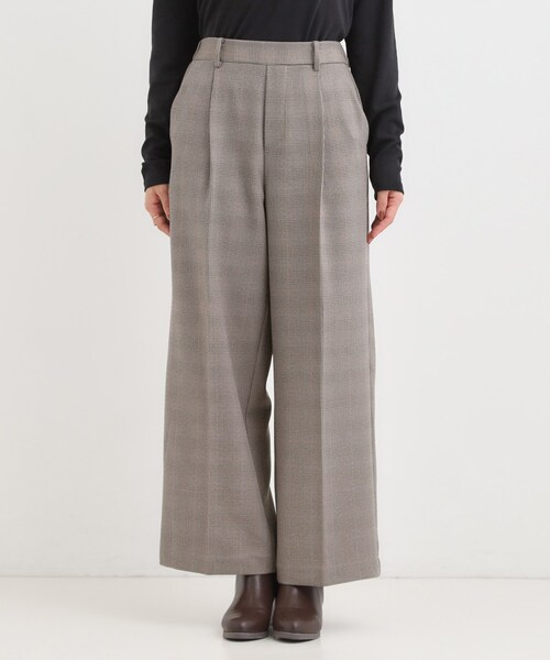 DRESKIP（ドレスキップ）の「【洗濯機可/S-LL/セットアップ可】脚のラインをきれいに魅せる センタープレスワイドパンツ（その他パンツ・レディース・ブラウン系その他/ネイビー/グレー系1・01/02/03/04）」の13枚目の写真